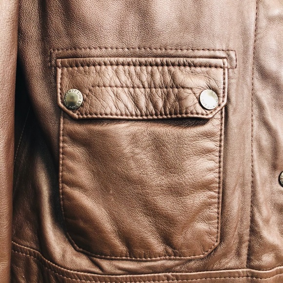 Lands' End Jackets & Coats Lands End Brown Leather Jacket M Poshmark